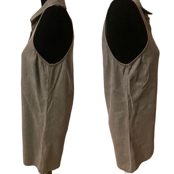 Forever 21 Sleeveless Collared Dark Gray Sheath Dress Size Small - Picture 3 of 10